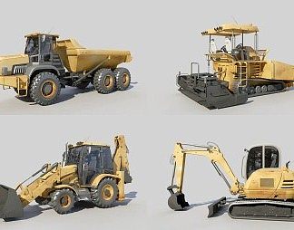 现代挖掘机3D模型下载