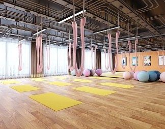 工业LOFT瑜伽室3D模型下载