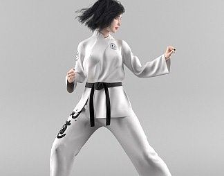 现代女人3D模型下载