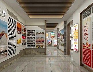 新中式展厅3D模型下载