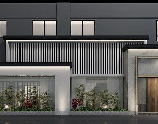 新中式门头3D模型下载