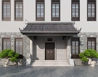 中式门头3D模型下载