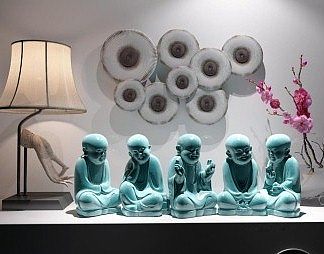 新中式雕塑3D模型下载