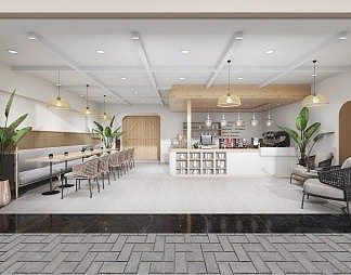 现代甜品店3D模型下载