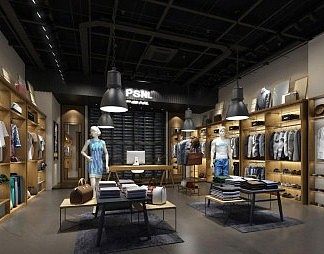 现代服装店3D模型下载