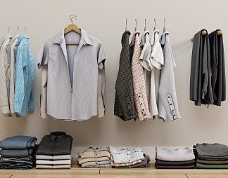 现代衣服3D模型下载