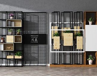 工业LOFT置物架3D模型下载