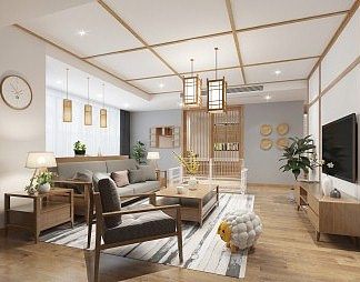 日韩客厅3D模型下载
