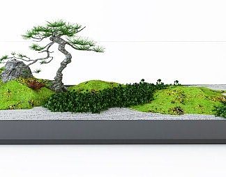 新中式园艺小品3D模型下载