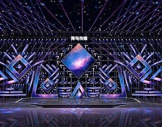 现代舞台3D模型下载