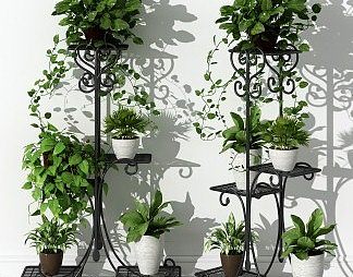 简欧花架3D模型下载