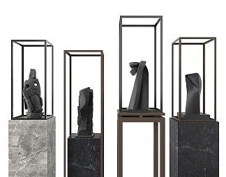 现代雕塑3D模型下载