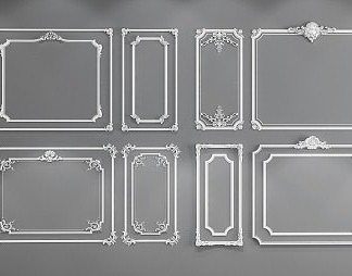 欧式线条3D模型下载