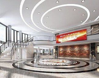 现代大厅3D模型下载