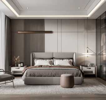 现代轻奢侘寂风客厅