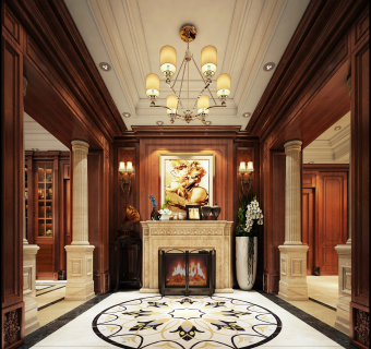 欧式美式别墅客厅