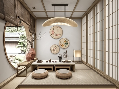 现代日式榻榻米茶室