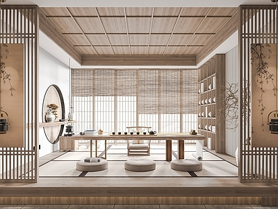 现代日式榻榻米茶室