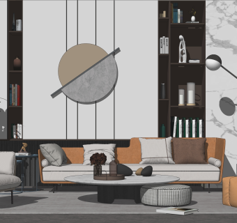 现代家居客厅 沙发茶几组合