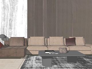 现代沙发茶几组合转角沙发凳子
