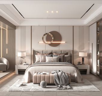 现代轻奢侘寂风客厅