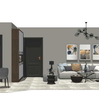 现代客厅餐厅 摆件