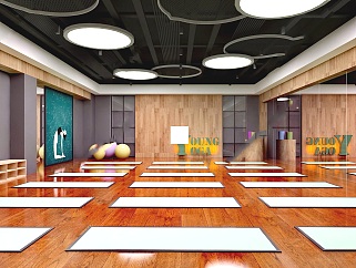 现代风格瑜伽室舞蹈室