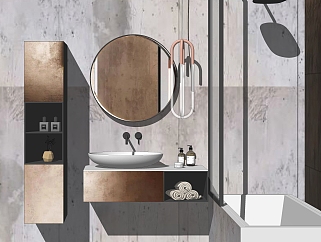 ABarchitects设计 现代轻奢卫生间 洗手台