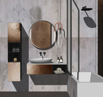 ABarchitects设计 现代轻奢卫生间 洗手台