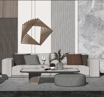 现代家居客厅 沙发茶几组合