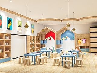 现代幼儿园教室 活动室