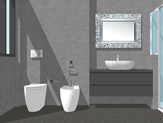 现代卫生间 卫浴 浴室柜