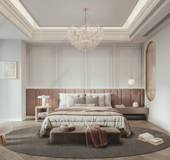 现代法式风格家居卧室