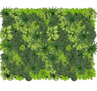 超精细绿植墙植物墙SU模型下载_sketchup草图大师SKP模型