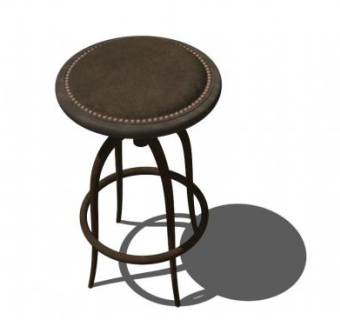 工业风吧椅SU模型下载_sketchup草图大师SKP模型