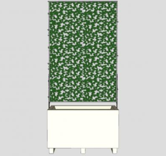 绿植墙种植箱SU模型下载_sketchup草图大师SKP模型