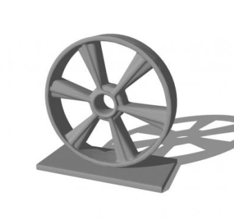 工业风轮毂装饰SU模型下载_sketchup草图大师SKP模型