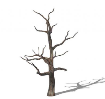 工业风树干装饰SU模型下载_sketchup草图大师SKP模型