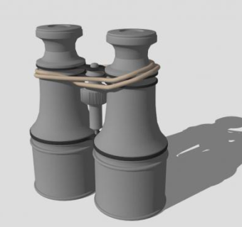 工业风望远镜装饰SU模型下载_sketchup草图大师SKP模型