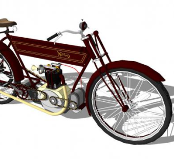 工业风机车装饰SU模型下载_sketchup草图大师SKP模型