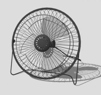 工业风小风扇SU模型下载_sketchup草图大师SKP模型