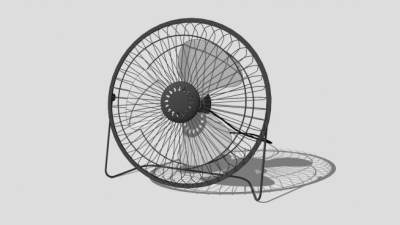 工业风小风扇SU模型下载_sketchup草图大师SKP模型