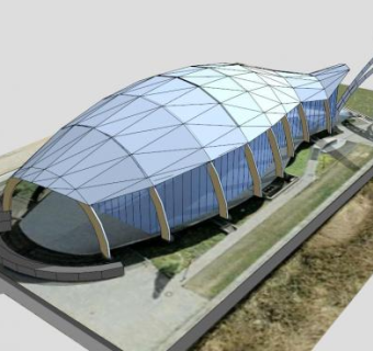 玻璃房蔬菜温室大棚SU模型下载_sketchup草图大师SKP模型