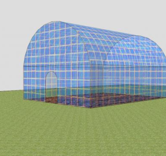 简单蔬菜温室大棚SU模型下载_sketchup草图大师SKP模型