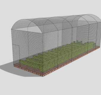 简单温室大棚SU模型下载_sketchup草图大师SKP模型