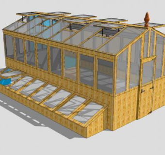 农场温室大棚SU模型下载_sketchup草图大师SKP模型