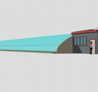 蔬菜温室大棚SU模型下载_sketchup草图大师SKP模型