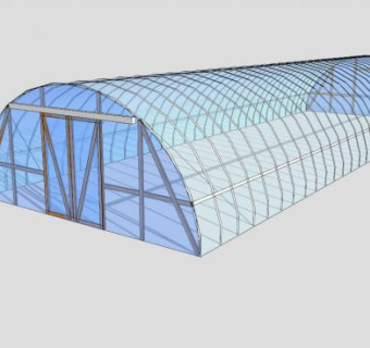 蔬菜温室大棚果蔬大棚SU模型下载_sketchup草图大师SKP模型