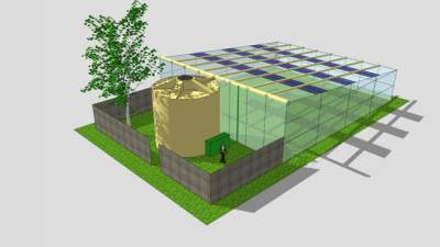 透明植物温室大棚SU模型下载_sketchup草图大师SKP模型