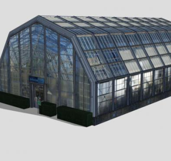 现代蔬菜温室大棚SU模型下载_sketchup草图大师SKP模型
